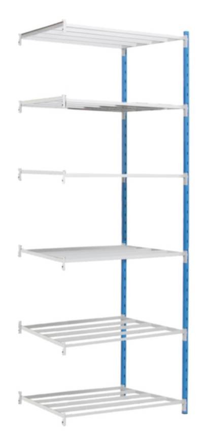 Manorga SA ZC251506NS Fachbodenregal-Anbaumodul 217 kg (B x H x T) 966 x 2500 x 536 mm Stahl pulverbeschichtet Himmelbla