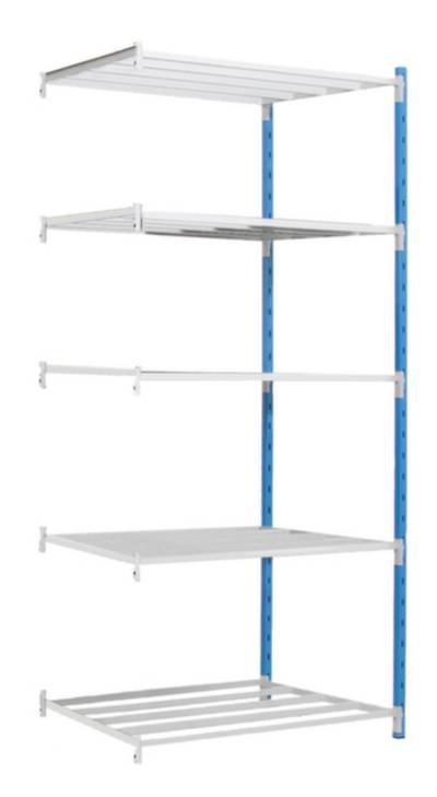 Manorga SA ZC22605NS Fachbodenregal-Anbaumodul 250 kg (B x H x T) 1216 x 2000 x 636 mm Stahl pulverbeschichtet Himmelbla