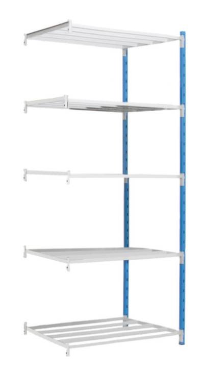 Manorga SA ZC21605NS Fachbodenregal-Anbaumodul 230 kg (B x H x T) 966 x 2000 x 636 mm Stahl pulverbeschichtet Himmelblau