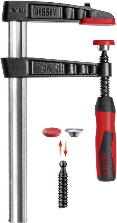 Temperguss-Schraubzwinge TG-2K 100/50 Bessey TG10-2K Spann-Weite (max.):100 mm Ausladungs-Maße:50 mm Bessey TG10-2K Spa