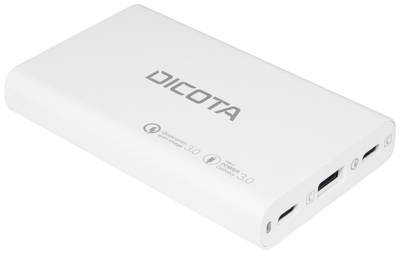 Dicota Desktop USB Ladegerät 65 W USB-C®, USB-C®, USB-A Weiß Innenbereich GaN