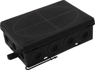 Wiska 10109597 Abzweigkasten (L x B x H) 125 x 86 x 41 mm Schwarz (RAL 9005) IP55 1 St.