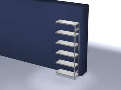 META Regalbau 74606 Fachbodenregal-Anbaumodul 270 kg (B x H x T) 1306 x 3000 x 836 mm Stahl pulverbeschichtet Lichtgrau