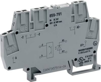 WAGO Optokopplerrelais 859-791 0.1 A Schaltspannung (max.): 60 V/DC 1 St.