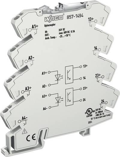 WAGO Optokopplerrelais 857-1494 0.1 A Schaltspannung (max.): 60 V/DC 1 St.