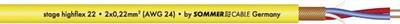 Sommer Cable 200-0007 Mikrofonkabel 2 x 0.22 mm² Gelb Meterware
