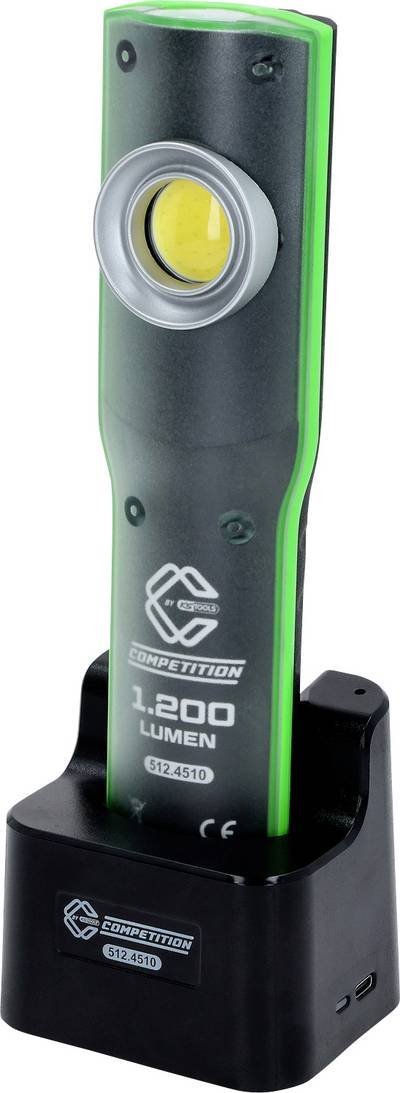 KS Tools 512.4510 COMPETITION LED-Arbeitsleuchte, dimmbar, 1200 Lumen, mit Ladestation 2021 Energieeffizienzklasse n.rel