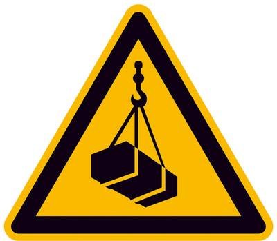 Warnschild Schwebende Last Folie selbstklebend 100 mm ISO 7010 1 St.