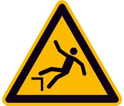 Warnschild Absturzgefahr Aluminium 400 mm ISO 7010 1 St.