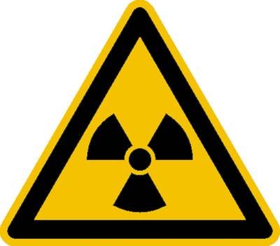 Warnschild Radioaktive Stoffe oder ionisierende Strahlung Folie selbstklebend 25 mm ISO 7010 44 St.