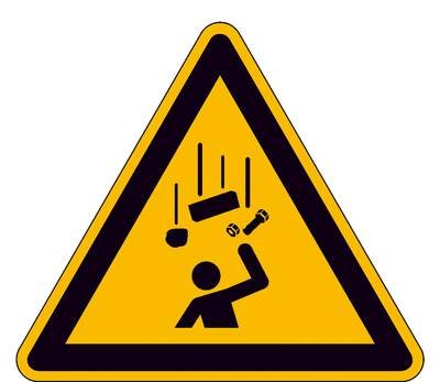 Warnschild Herabfallende Gegenstände Aluminium 200 mm ISO 7010 1 St.