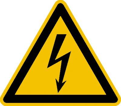 Warnschild Elektrische Spannung Folie selbstklebend 315 mm ISO 7010 1 St.