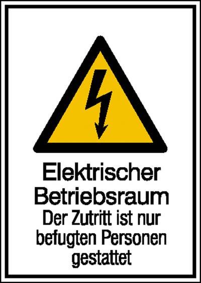 Warn-Kombischild Achtung Kunststoff (B x H) 131 mm x 185 mm ISO 7010 1 St.