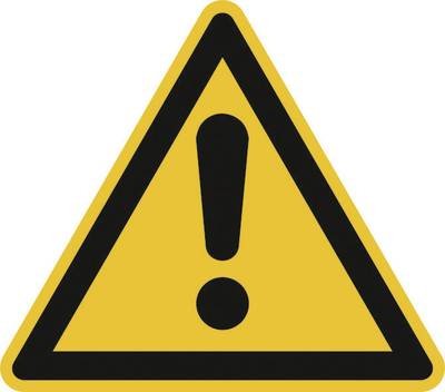 Warnschild Allgemeines Warnzeichen Folie selbstklebend 100 mm ISO 7010 1 St.