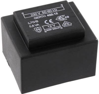 Gerth PTB420601 Printtransformator 1 x 230 V 1 x 6 V/AC 5.60 VA 933 mA