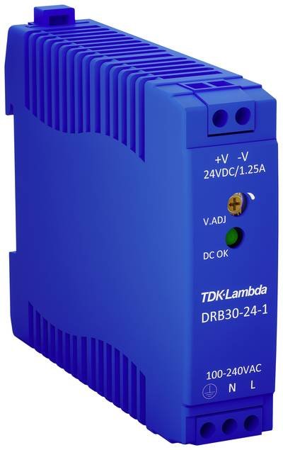 TDK-Lambda DRB30-24-1 Hutschienen-Netzteil (DIN-Rail) 24 V/DC 1.25 A 30 W Anzahl Ausgänge:1 x Inhalt 1 St.