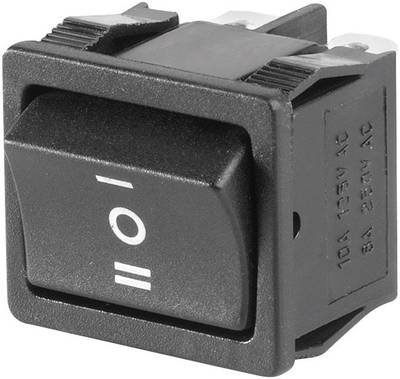 TRU COMPONENTS 1587521 Wippschalter TC-R13-33D-02 250 V/AC 6 A 2 x Ein/Aus/Ein rastend/0/rastend 1 St.