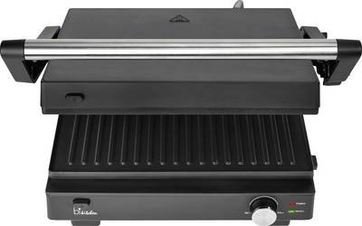 BiKitchen grill 200 Elektro Kontaktgrill Kontrollleuchte, klappbar, stufenloser Temperaturregler Schwarz