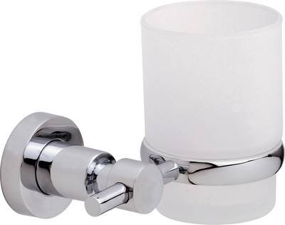 tesa 40284-00000-00 LOXX Zahnputzbecher Klebstoff Chrom (glänzend), Weiß (satiniert)