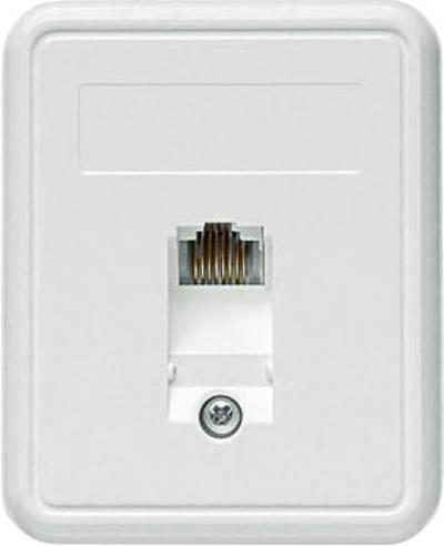 Telegärtner Netzwerkdose Aufputz CAT 5e 1 Port Alpinweiß