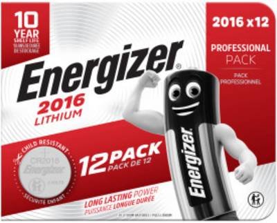 Energizer Knopfzelle CR 2016 3 V 12 St. 90 mAh Lithium