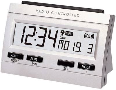 Techno Line 02991 Funk Wecker Silber Alarmzeiten 2