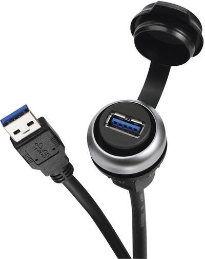 USB 3.0-Einbaudose für Frontmontage mit Gewinde M22 Buchse, Einbau 490113.0150 490113.0150 Lütze Inhalt: 1 St.