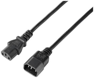 Sygonix SY-5243894 Kaltgeräte Verlängerungskabel Schwarz 5.00 m