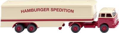 Wiking 051329 H0 LKW Modell MAN Pausbacke Koffersattelzug "Hamburger Spedition"