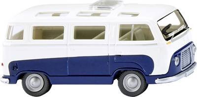 Wiking 028997 H0 Bus Modell Ford FK 1000 Panoramabus - saphirblau/weiß