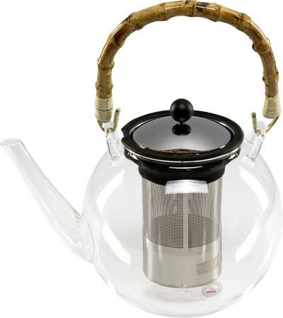 bodum ASSAM BAMBOO 1.5 Liter Teebereiter Transparent, Schwarz, Bambus
