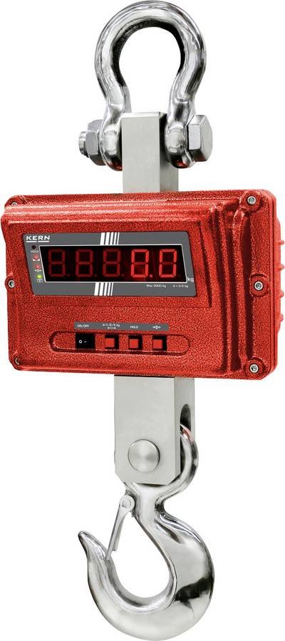 Kern HFM 1T0.1 Kranwaage HFM 1T0.1 Wägebereich (max.) 1000 kg Ablesbarkeit 100 g akkubetrieben, über Steckernetzteil