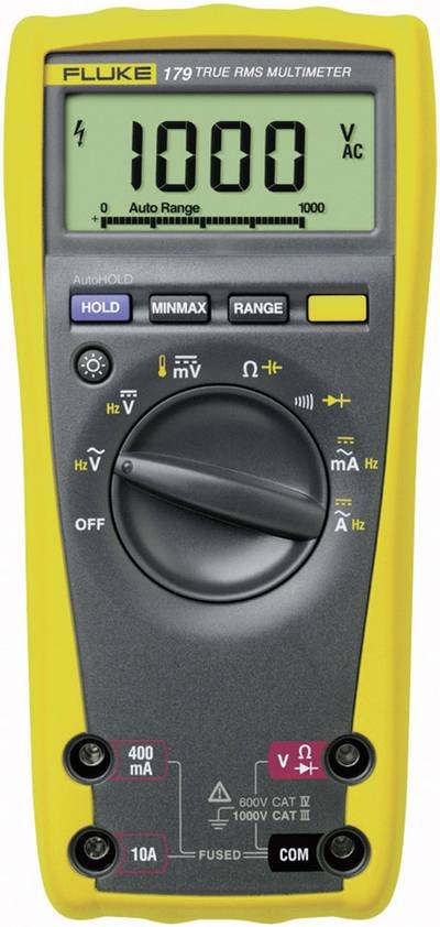 Fluke 179 Hand-Multimeter kalibriert (ISO) digital CAT III 1000 V, CAT IV 600 V Anzeige (Counts): 6000