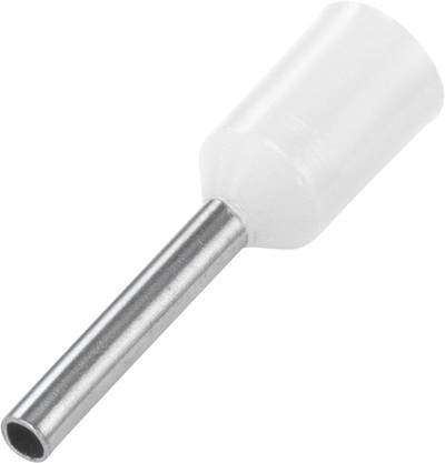 TRU COMPONENTS 1572428 Aderendhülse 0.5 mm² Teilisoliert Weiß 100 St.