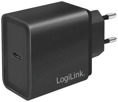 LogiLink Ladegerät USB Ladegerät 18 W 1x USB-C® USB PD Schwarz Innenbereich