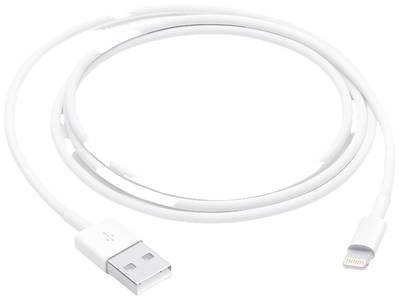 Apple USB-Kabel B-Ware (beschädigte / fehlende Verpackung) USB 2.0 USB-A Stecker, Apple Lightning Stecker 1.00 m Weiß MU