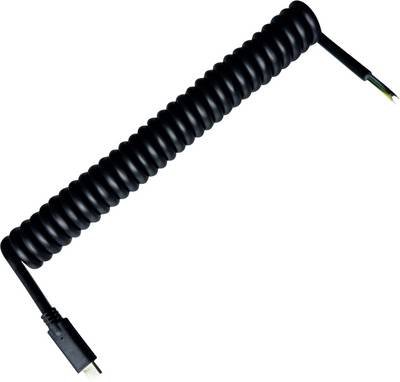 BKL Electronic USB-C® Kabel USB-C®, offene Kabelenden 2 m Schwarz 10080176