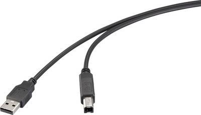 Renkforce USB-Kabel USB 2.0 USB-A Stecker, USB-B Stecker 2.00 m Schwarz RF-6830428
