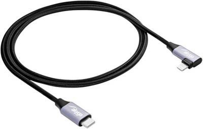Akyga USB-Kabel USB-C® Stecker, Apple Lightning Stecker 1.00 m Schwarz AK-USB-56