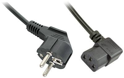 Lindy 30302 3m abgewinkeltes IEC-Netzkabel