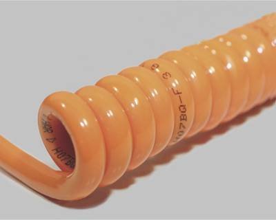 BKL Electronic 1506108 Spiralkabel H07BQ-F 1200 mm / 4800 mm 3 G 1.50 mm² Orange 1 St.