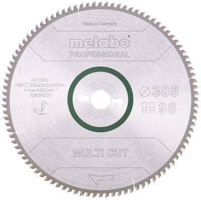 Metabo HW/CT 305X30 96 FZ/TR5 628091000 Hartmetall Kreissägeblatt 305 x 30 x 2 mm Zähneanzahl: 96 1 St.