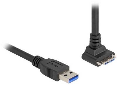 Delock USB-Kabel USB 3.2 Gen1 USB-A Stecker, USB-Micro-B Stecker 1.00 m Schwarz 80483