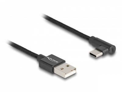 Delock USB-Kabel USB 2.0 USB-A Stecker, USB-C® Stecker 3.00 m Schwarz 80033