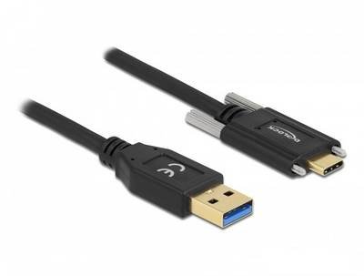 Delock USB-Kabel USB 3.2 Gen2 USB-A Stecker, USB-C® Stecker 0.50 m Schwarz 84007