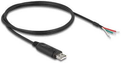 Delock USB-Kabel USB 2.0 USB-A Stecker, offene Kabelenden 1.00 m Schwarz 63508