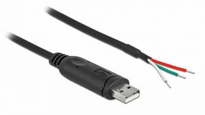 Delock USB-Kabel USB 2.0 USB-A Stecker, offene Kabelenden 1.00 m Schwarz 62930