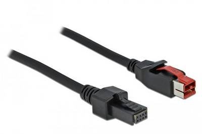 Delock USB-Stromkabel Pfostenstecker 4pol., PoweredUSB 24V Stecker 1.00 m Schwarz 85950