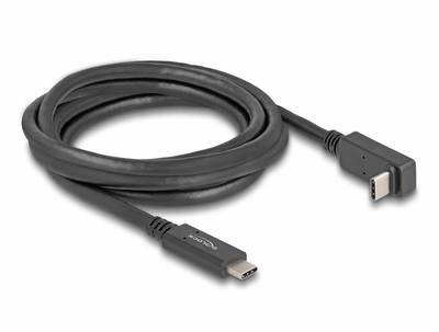 Delock USB-C® Kabel USB-C® Stecker, USB-C® Stecker 2.00 m Schwarz 80035