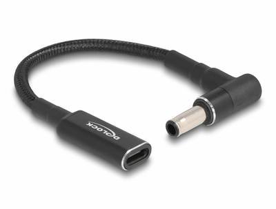 Delock USB-Ladekabel USB-C® Buchse, DC Stecker 5,5 mm 0.15 m Schwarz 60042